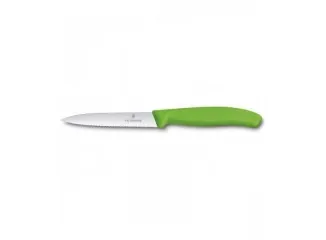 Μαχαίρι κουζίνας 10 εκατ., οδοντωτό, μυτερό πράσινο Victorinox