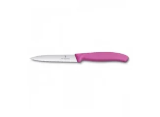 Μαχαίρι κουζίνας 10 εκατ., οδοντωτό, μυτερό ρόζ Victorinox