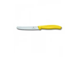 Μαχαίρι κουζίνας 11 εκατ., στρογγυλό, οδοντωτό κίτρινο Victorinox