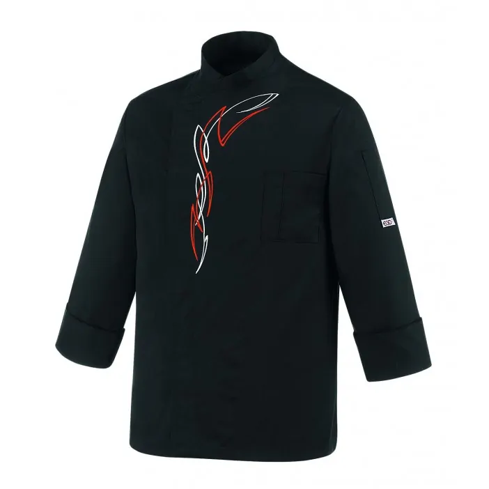 Unisex Σακάκι Σεφ με Κούμπωμα Τρουκ και Κεντήματα