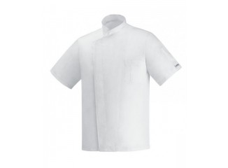 Unisex Μπλούζα Σέφ με Κούμπωμα Τρουκ Κοντό Μανίκι Αεριζόμενη Πλάτη