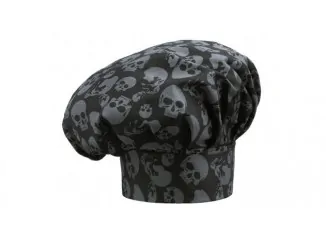 Σκούφος σεφ με velcro 100% βαμβάκι Skulls Ego Chef