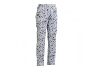 Παντελόνι Σεφ Unisex με Κορδόνι Άσπρο Σχέδιο Chefwear