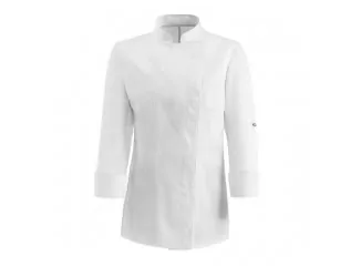 Γυναικείο Σακάκι Σεφ με Τρουκ Αεριζόμενη Πλάτη Άσπρο