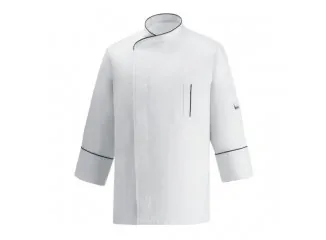 Σακάκι 'Ασπρο Σεφ με Αεριζόμενη Πλάτη 100% Microfiber Μαύρο