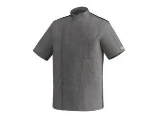 Σακακι Γκρι με Κοντό Μανίκι για Σέφ με Τρουκ
