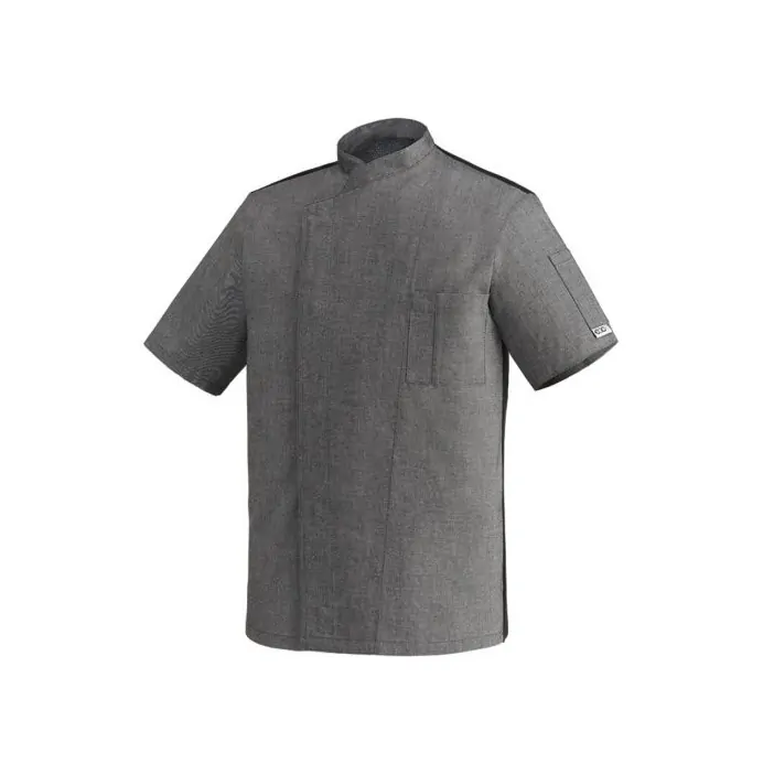 Σακακι Γκρι με Κοντό Μανίκι για Σέφ με Τρουκ