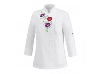 Γυναικείο Σακάκι Σεφ Slim Fit με Τρουκ 100% Βαμβακερό