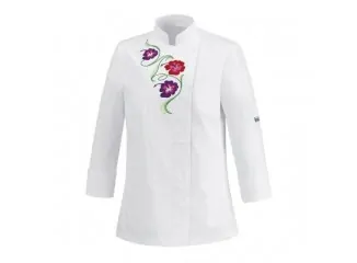 Γυναικείο Σακάκι Σεφ Slim Fit με Τρουκ 100% Βαμβακερό