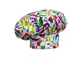 Σκούφος σεφ με velcro 100% βαμβάκι σχέδιο spezie