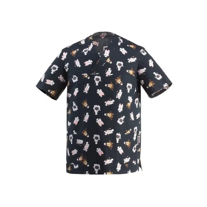 Βαμβακερή Ιατρική Μπλούζα με Σχέδια Puppies