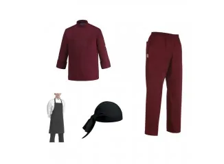 Σετ Στολή Κουζίνας Μπορντό