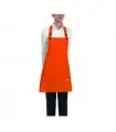 Ποδιά σεφ πορτοκαλί ολόσωμη κοντή με τσέπη & ρυθμιζόμενο λαιμό 70x70 cm Ego Chef