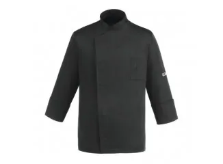 Σακάκι Μαγείρων και Σεφ με Μακρύ Μανίκι Μαύρο Βαμβάκι - Πολυεστέρας