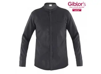 Giblors Πουκάμισο Εργασίας Roger Slim Fit Πικέ Μαύρο