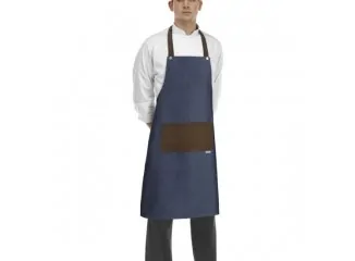 Ποδιά μαγείρων ολόσωμη με τσέπη μαύρη