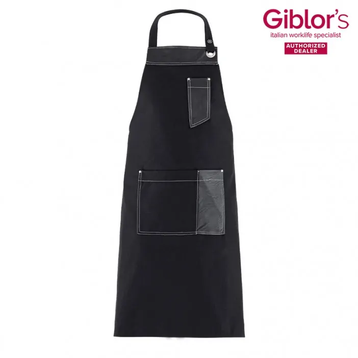 Ποδιά Σεφ  Utah Μαύρη Πολυεστέρας - Βαμβάκι