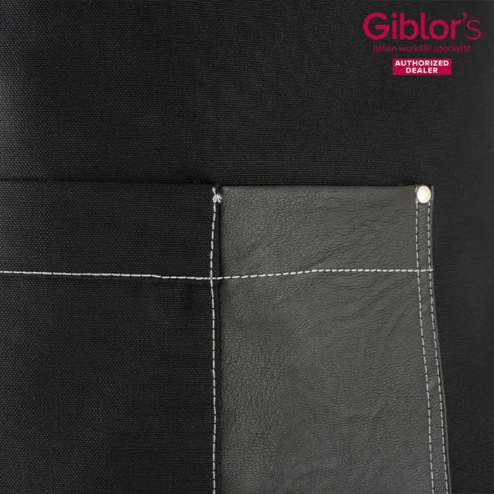 Ποδιά Σεφ  Utah Μαύρη Πολυεστέρας - Βαμβάκι