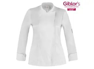 Giblors Γυναικείο Σακάκι Celine Ελαστικό Βαμβάκι Slim Fit Λευκό