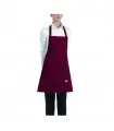 Ποδιά σεφ μπορντό ολόσωμη κοντή με τσέπη & ρυθμιζόμενο λαιμό Πολυεστέρας - Βαμβάκι 70x70 cm Ego Chef