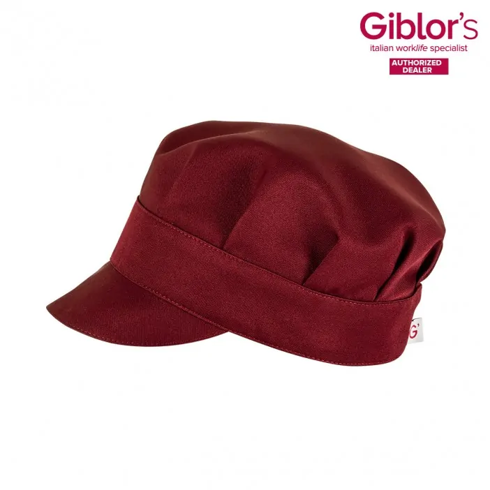 Giblors Καπελάκι Σεφ JERRY με Ρυθμιζόμενο Λάστιχο Μπορντό