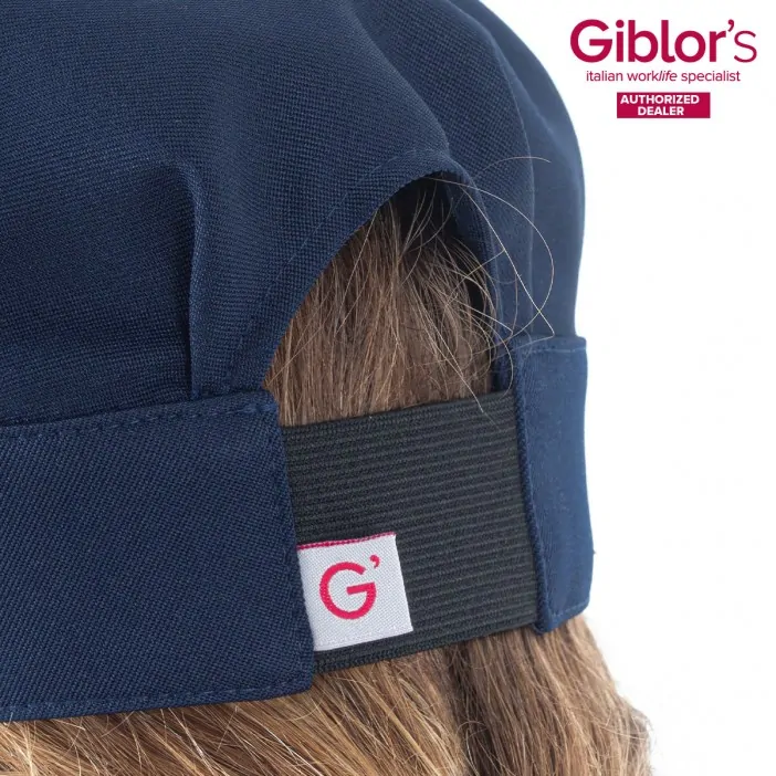 Giblors Καπελάκι Σεφ JERRY με Ρυθμιζόμενο Λάστιχο Μπλε Navy