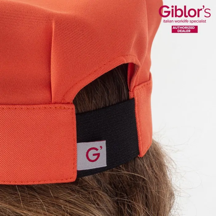 Giblors Καπελάκι Σεφ JERRY με Ρυθμιζόμενο Λάστιχο Πορτοκάλι