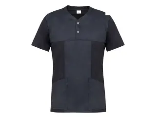 Μπλούζα Εργασίας Connor Giblors με Ύφανση Tencel & Πικέ Μαύρη