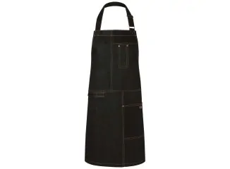 Ποδιά ολόσωμη ρυθμιζόμενη μαύρη 100% βαμβακερή Urban Casual-Style