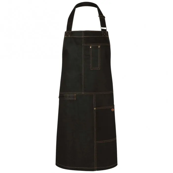 Ποδιά ολόσωμη ρυθμιζόμενη μαύρη 100% βαμβακερή Urban Casual-Style