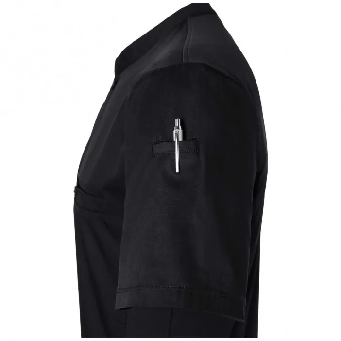 Karlowsky Μπλούζα Σεφ με Κοντό Μανίκι Μαύρη Συνθετική Performance