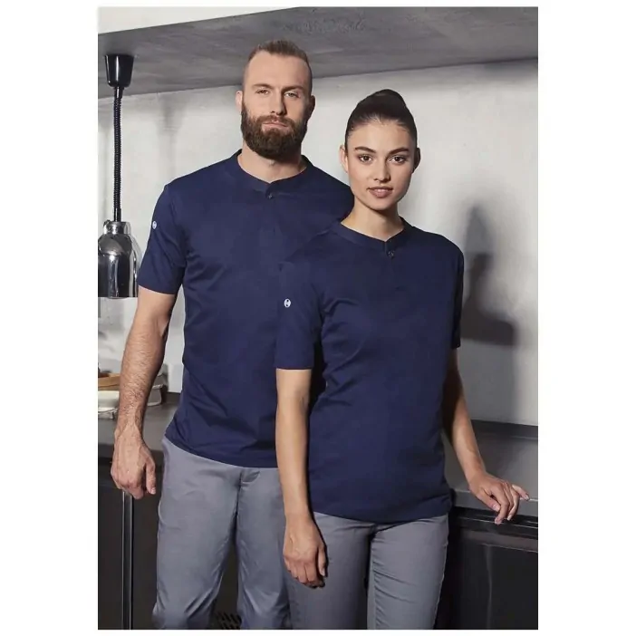 Karlowsky Μπλούζα Σεφ με Κοντό Μανίκι Σκούρο Μπλε Συνθετική Performance