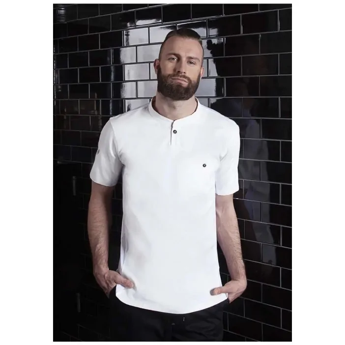 Karlowsky Μπλούζα Σεφ με Κοντό Μανίκι Λευκή Συνθετική Performance