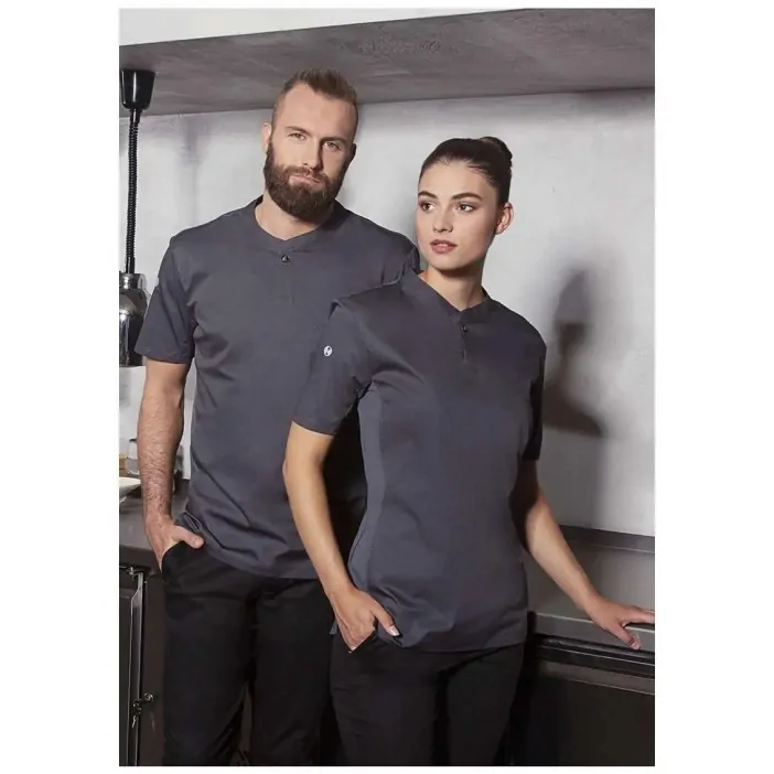 Karlowsky Μπλούζα Σεφ με Κοντό Μανίκι Γκρι Συνθετική Performance