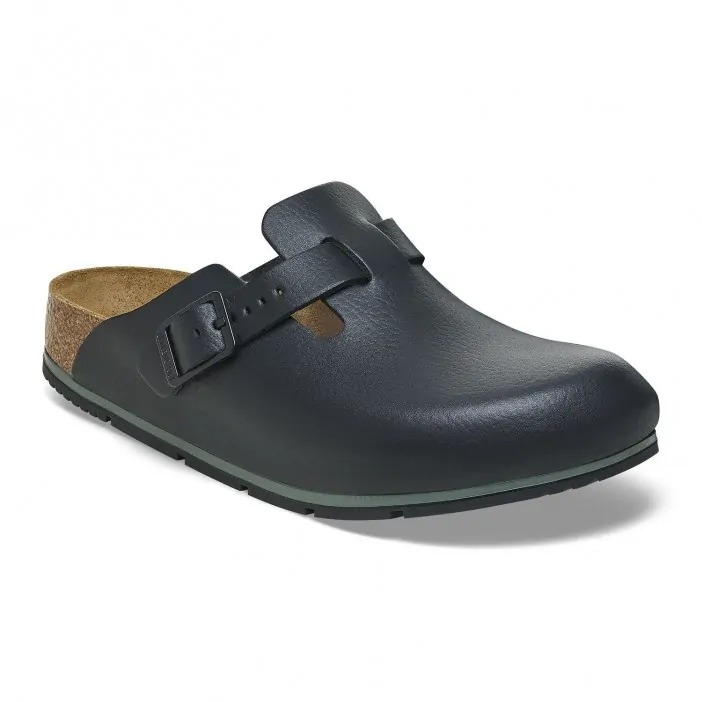 Birkenstock Σαμπό Boston Pro Black Δερμάτινο Αντιολισθητικό