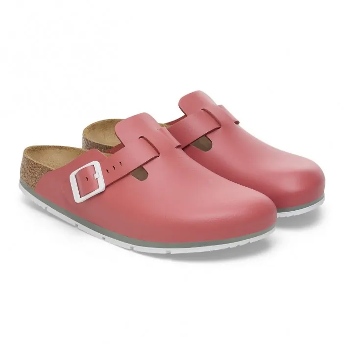 Birkenstock Σαμπό Boston Pro Mars Red Δερμάτινο Αντιολισθητικό