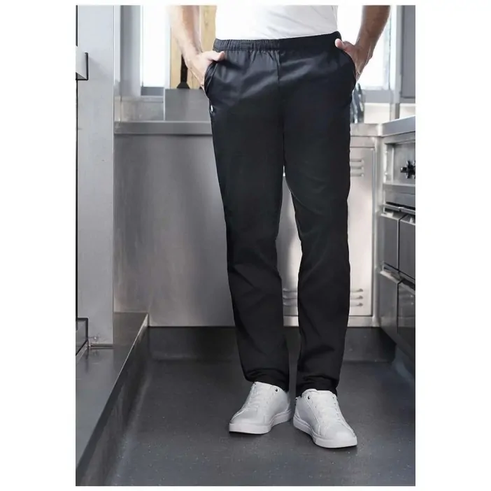 Karlowsky Παντελόνι Σεφ με Λάστιχο Μαύρο Συνθετικό Essential