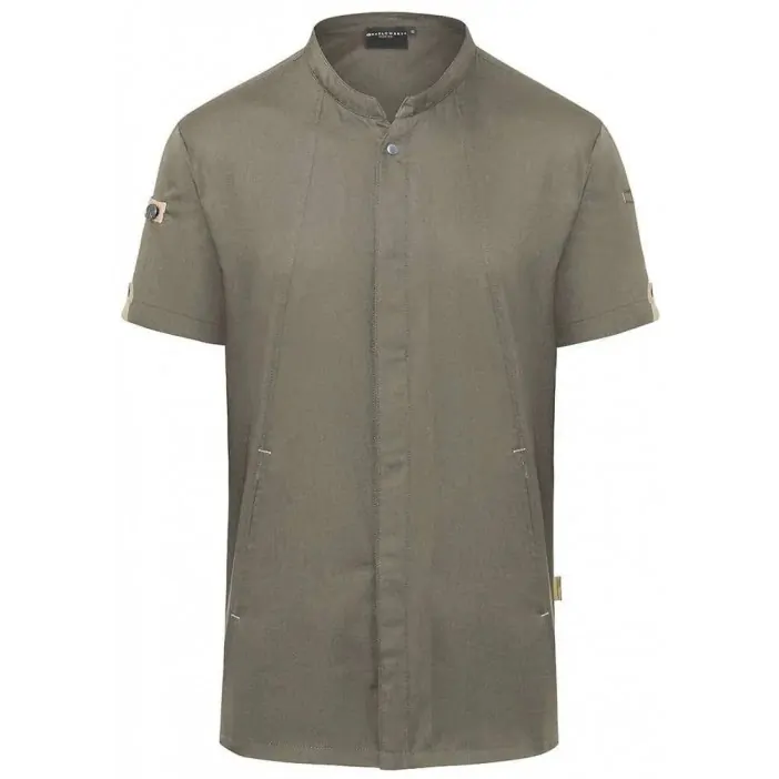 Karlowsky Σακάκι σεφ με κοντό μανίκι πράσινο-γκρι συνθετικό Green-Generation