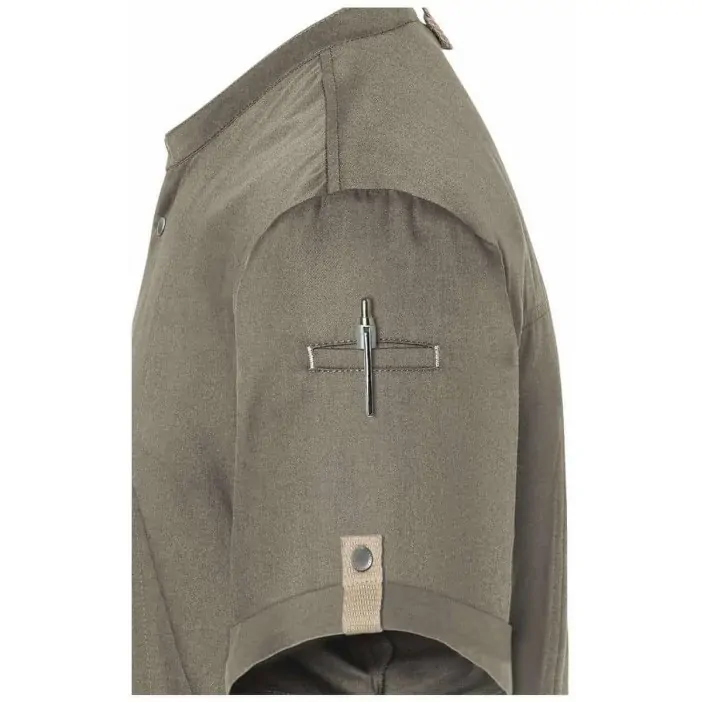 Karlowsky Σακάκι σεφ με κοντό μανίκι πράσινο-γκρι συνθετικό Green-Generation