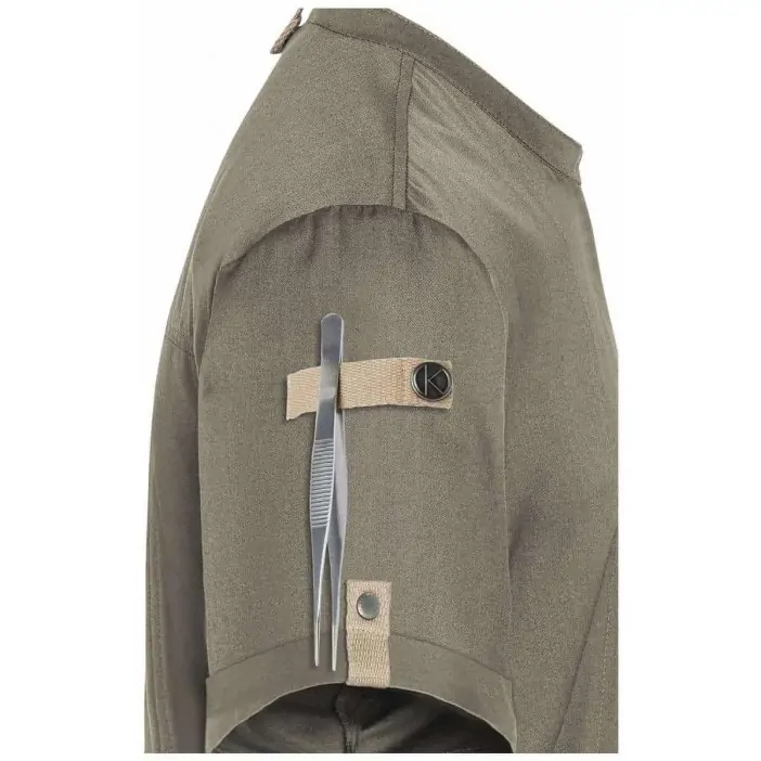 Karlowsky Σακάκι σεφ με κοντό μανίκι πράσινο-γκρι συνθετικό Green-Generation