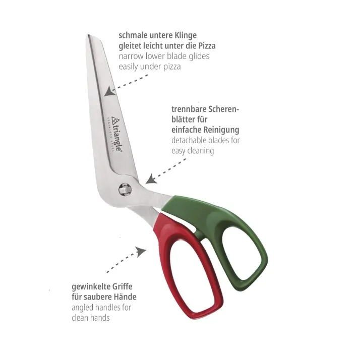 Ψαλίδι πίτσας πράσινο-κόκκινο