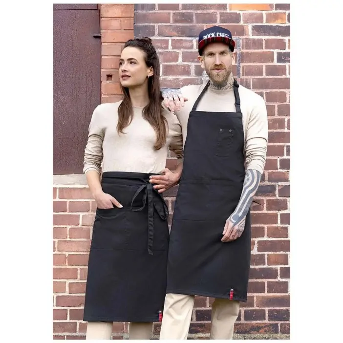 Karlowsky Ποδιά ολόσωμη ρυθμιζόμενη μαύρη συνθετική Rock Chef Stage2