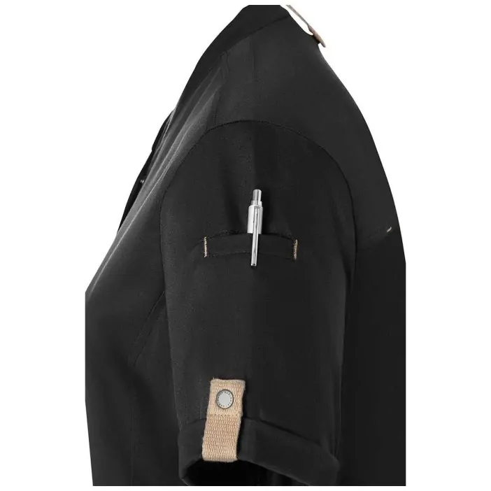 Karlowsky Σακάκι σεφ γυναικείο με κοντό μανίκι μαύρο συνθετικό Green-Generation