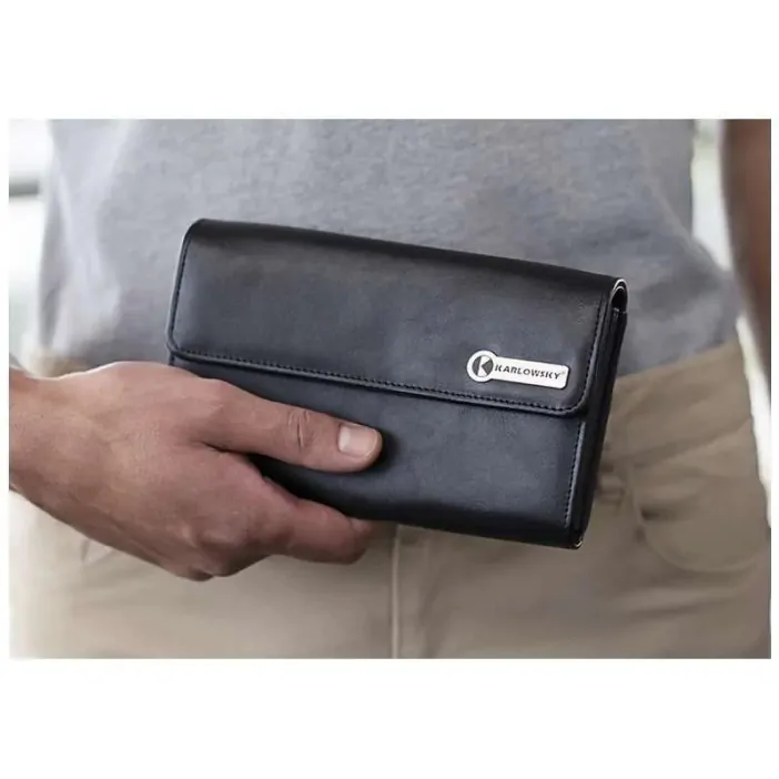 KARLOWSKY ΜΑΥΡΟ Πορτοφόλι Σερβιτόρου Συνθετικό 19 x11.5 εκατ.