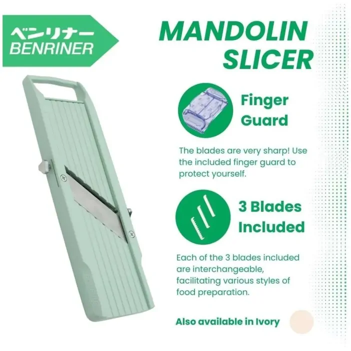 Benriner Μαντολίνο ρυθμιζόμενο με 3 λεπίδες Julienne Classic