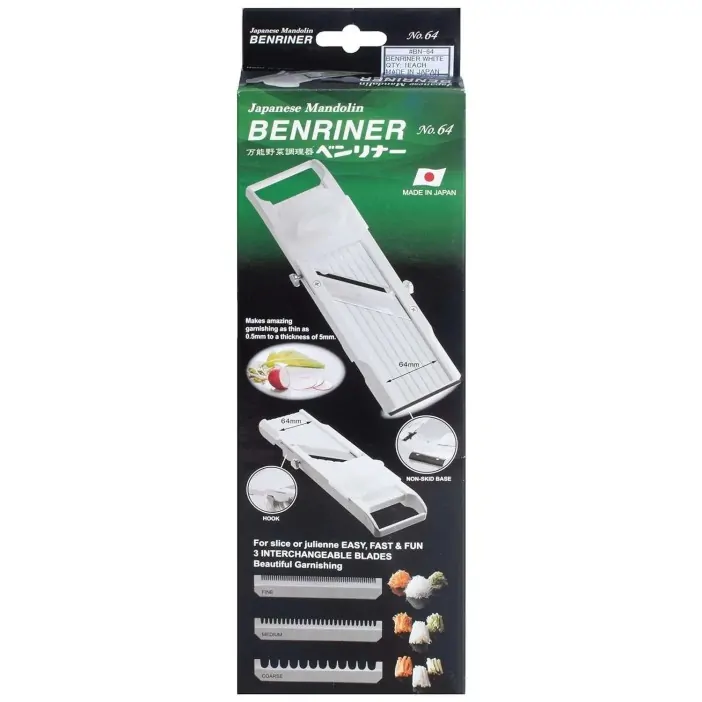 Benriner Μαντολίνο ρυθμιζόμενο 64 χιλ. με 3 λεπίδες Julienne Professional