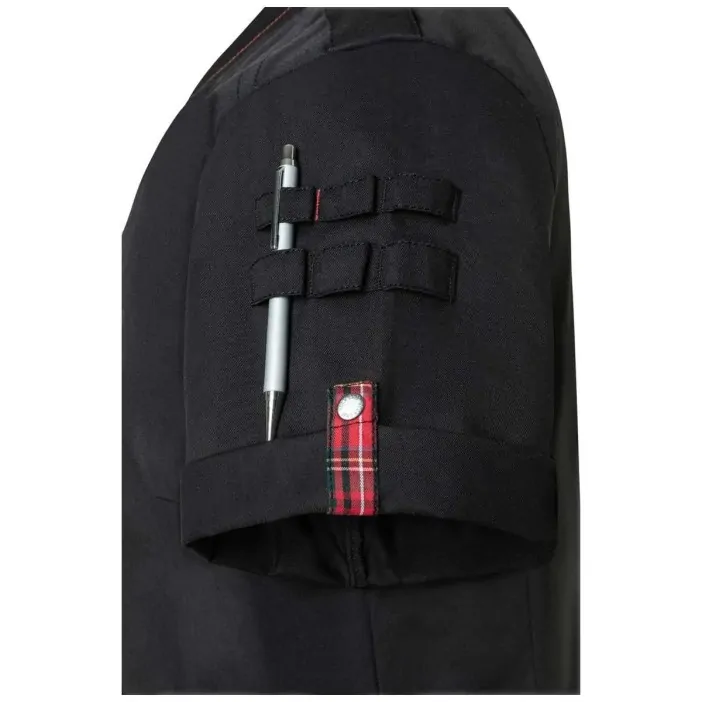 Σακάκι σεφ με κοντό μανίκι μαύρο συνθετικό Rock Chef Stage2