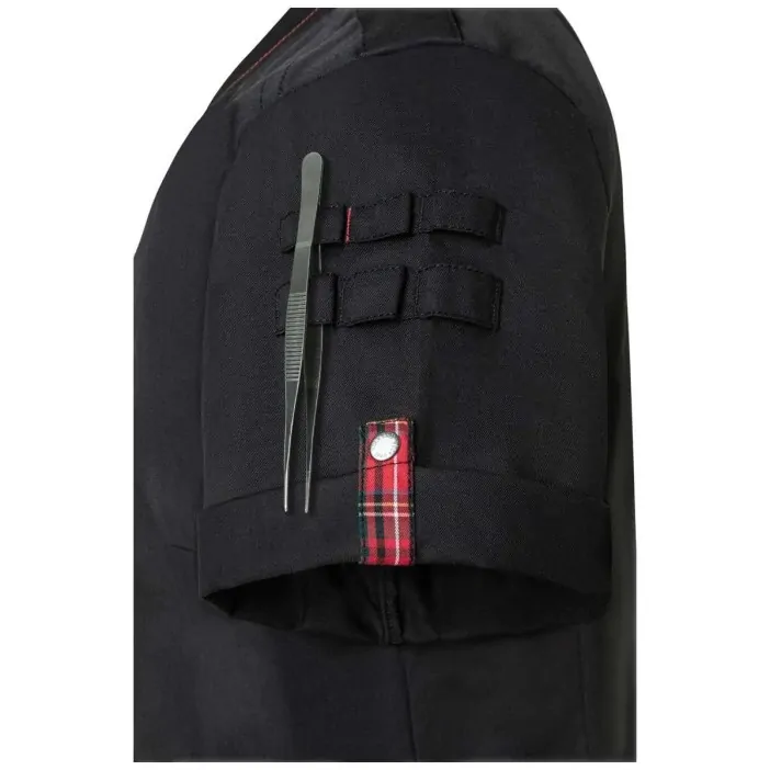 Σακάκι σεφ με κοντό μανίκι μαύρο συνθετικό Rock Chef Stage2