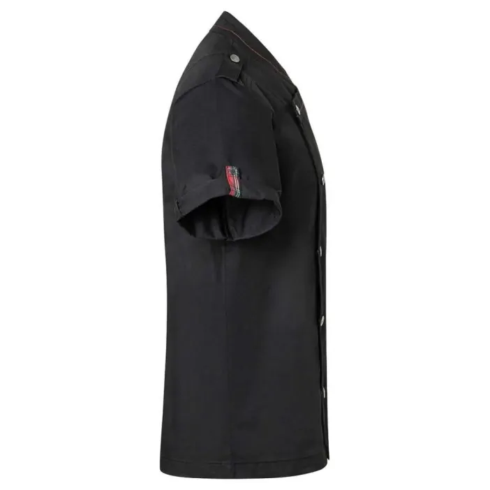 Σακάκι σεφ με κοντό μανίκι μαύρο συνθετικό Rock Chef Stage2