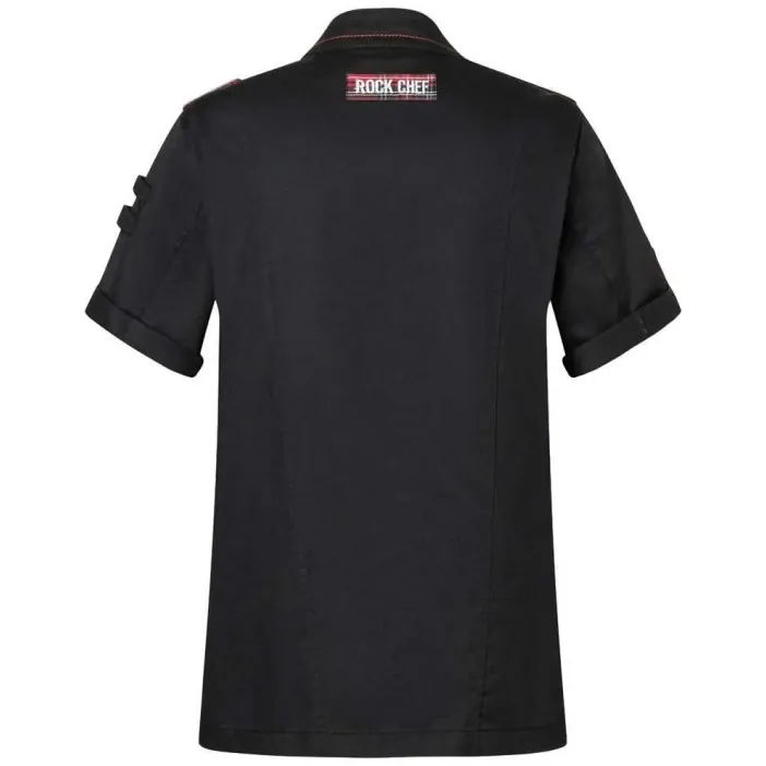 Σακάκι σεφ με κοντό μανίκι μαύρο συνθετικό Rock Chef Stage2